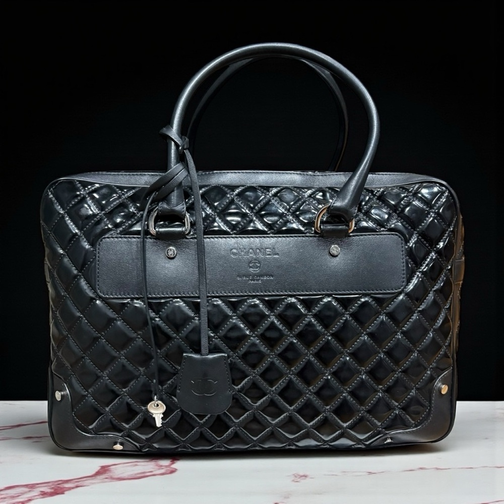 CHANEL Black Viaggio Travel Bag & Orig Dust Bag